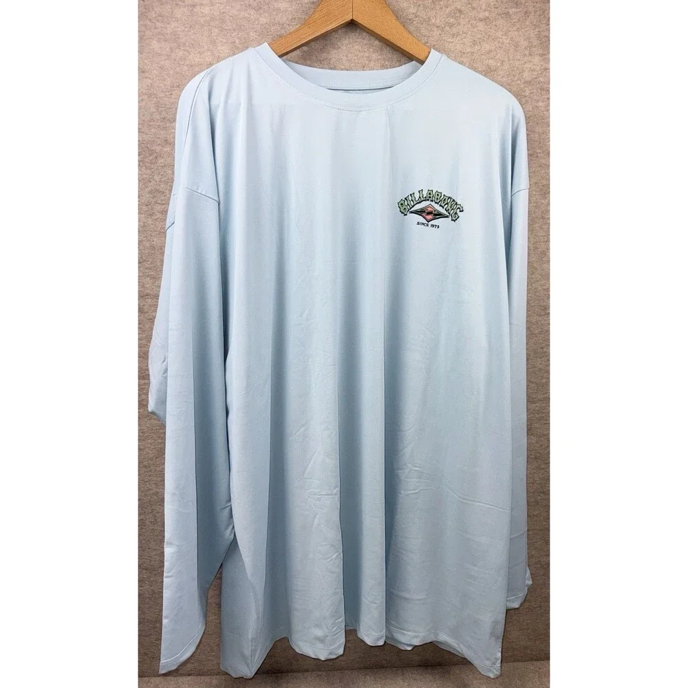 Billabong Men’s 3XL Long Sleeve Swim Sun Shirt UPF 50+ Blue NWT